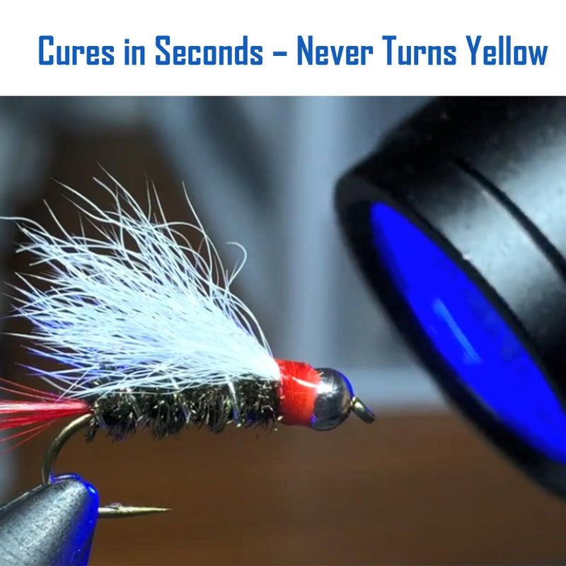 Riverruns 6 Colored Super UV Glue Combo Set Revolutionary Fly Tying for Building Flies Flies Heads Bodies and Wings Tack 10ml Each Color Unit - Image 4